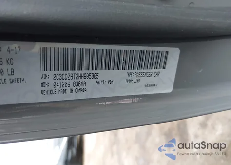 2017 Dodge Challenger T/A Plus from USA, damaged, VIN 2C3CDZBT2HH605985